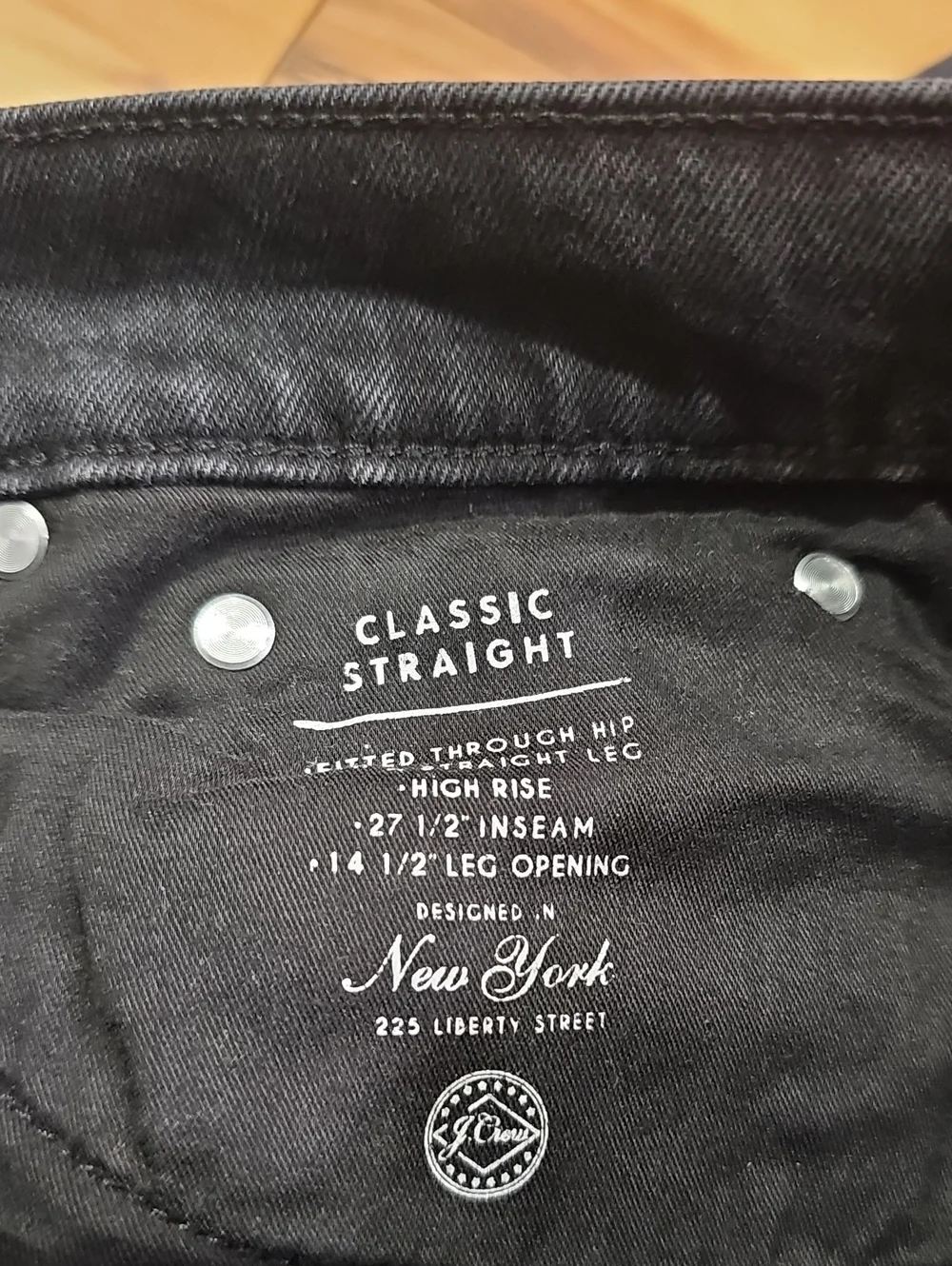 J. Crew Women's 28 Classic Straight Black Straight Leg Jeans